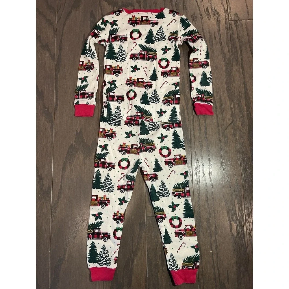 PJ Place 2T Christmas Pajama Set‎ Christmas Tree Truck Candy Cane Wreath